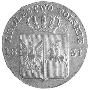 10 groszy 1831, Warszawa, odmiana- łapy Orła proste, 1 ...