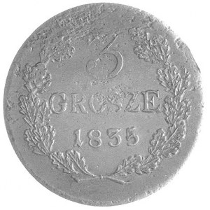 trojak 1835, Wiedeń, Plage 297 R2, moneta wymyślona i w...
