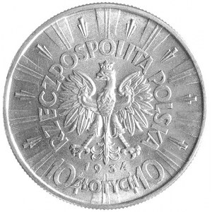10 złotych 1934, Warszawa, Piłsudski