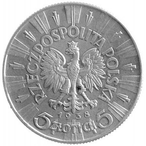 5 złotych 1938, Warszawa, Piłsudski