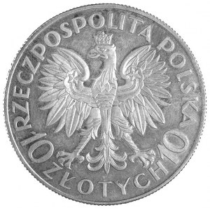 10 złotych 1933, Sobieski, bez napisu PRÓBA, moneta wyb...