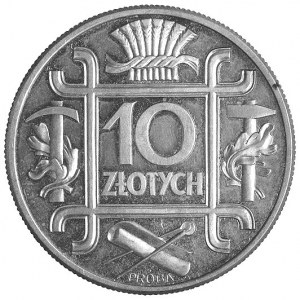10 złotych 1934, Klamry, Parchimowicz P-160 a, wybito 1...