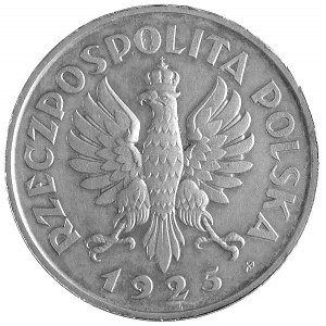 5 złotych 1925, Konstytucja, na rewersie 81 perełek, Pa...