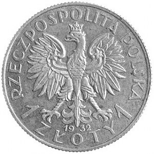 1 złoty 1932, Głowa Kobiety, wypukły napis PRÓBA, Parch...