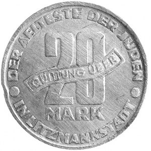 20 marek 1943, Łódź, aluminium, ładny egzemplarz, rzadk...