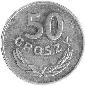 50 groszy 1949, wklęsły napis PRÓBA, Parchimowicz P-209...