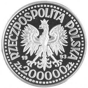 200.000 złotych 1993, RUCH OPORU 1939-1945, wypukły nap...