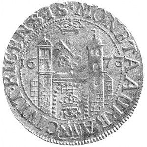 dukat 1673, Ryga, Ahlström 90 R, Fr. 17, złoto, 3.43 g,...