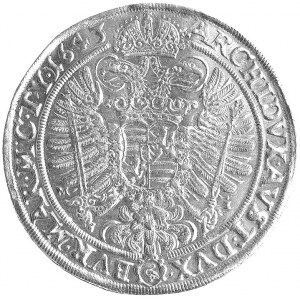10 dukatów 1643, Wrocław, Aw: Ukoronowane popiersie ces...