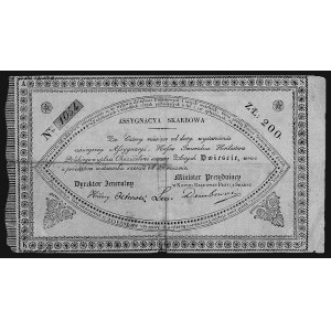 asygnata skarbowa na 200 złotych 1831, Pick A18A