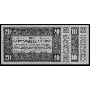 Jaworzno- bony na 10 i 20 koron 2.11.1918, wydane przez...