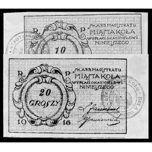 Koło- 10 i 20 groszy 1916, Jabł. 1155 i 1156, razem 2 s...