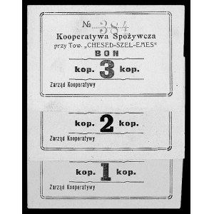 Łódź- 1, 2 i 3 kopiejki wydane przez Kooperatywę Spożyw...
