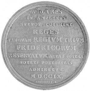 medal autorstwa H.P. Groskurta wybity w 1709 r. z okazj...