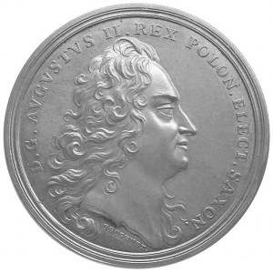 August II Sas- medal autorstwa Groskurta na ustanowieni...