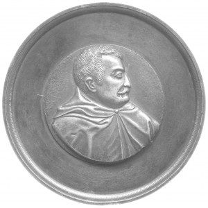 jednostronny medal Jana Zamoyskiego; W medalionie popie...