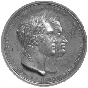 medal autorstwa T. Tołstoja bity w Petersburgu na pamią...