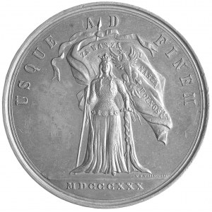 medal wybity w 50 rocznicę Powstania Listopadowego w 18...