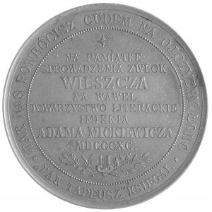 medal na sprowadzenie prochów Adama Mickiewicza na Wawe...