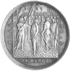 medal pamiątkowy Tadeusza Kościuszki 1894 r., Aw: Kości...