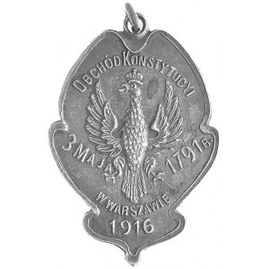 jednostronny medalik na zawieszce wybity w 1916 r. z ok...