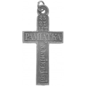 krzyż Żałoby Narodowej 1861 r., Aw: Gałązka w koronie c...