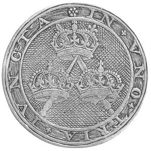 medalik niesygn. XVII w., Aw: Popiersia króla i królowe...