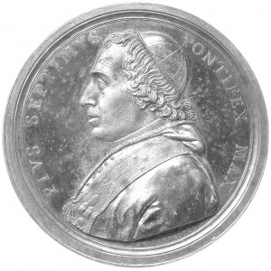 papież Pius VII- medal autorstwa F. I. Mercandettiego w...