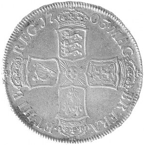 Anna 1702- 1714, pół korony 1703, Aw: Popiersie. Rw: He...