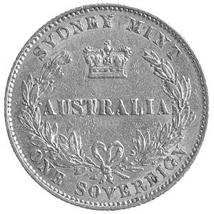 Wiktoria 1837- 1901, funt 1870, Sydney, Aw: Głowa, Rw: ...
