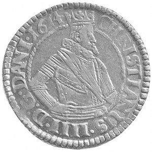 Christian IV 1588-1648, 1 marka 1614, Aw: Półpostać, Rw...
