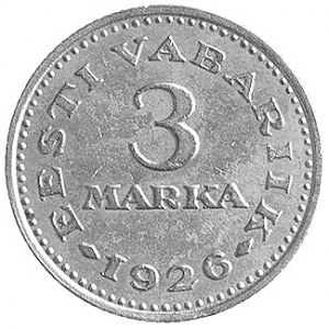 3 marki 1926, Aw: W wieńcu herb państwowy, Rw: Nominał,...