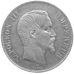 Napoleon III 1852-1870, 100 franków 1858, Paryż, Aw: Gł...