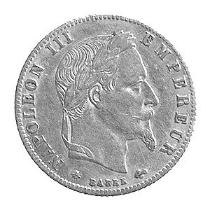 5 franków 1867, Paryż, Aw. i Rw. j.w., Fr.588, Gad.1002...