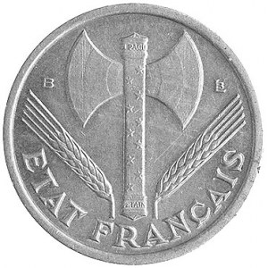 1 frank 1943 (B) Beaumont le Roger, Aw: Dwustronny topó...