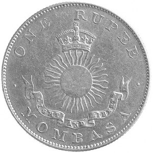 1 rupia 1888, Aw: Waga, Rw: Pod koroną słońce, K.M.5, r...