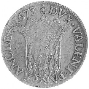 Ludwik I 1662-1701, talar 1673, Aw: Popiersie, Rw: Tarc...