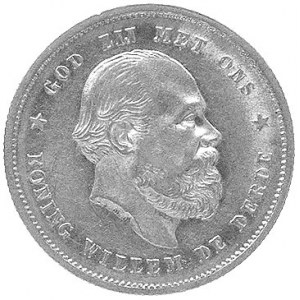 Wilhelm III 1849-1890, 10 guldenów 1888, Aw: Głowa, Rw:...