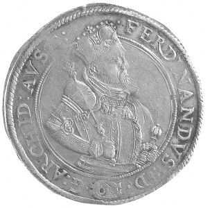 guldentalar 1574, Aw: Głowa kruka, w polu data, Rw: Pół...
