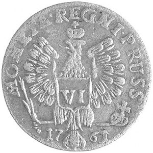 6 groszy 1761, Aw. i Rw. j. w., Uzdenikow 4895, Schr.19...