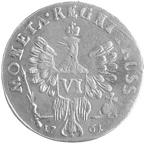 6 groszy 1761, Aw. i Rw. j. w., Uzdenikow 4895, Schr.19...