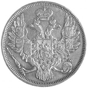 3 ruble 1844, Petersburg, Fr.143, Uzdenikow 409, platyn...