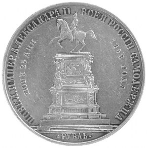 rubel pomnikowy 1859, Petersburg, Uzdenikow 4194
