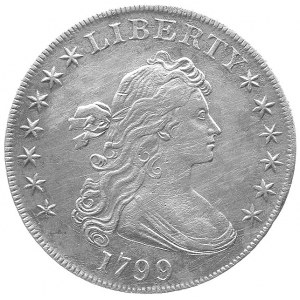1 dolar 1799, Aw: Głowa Wolności, data i 13 gwiazdek, R...