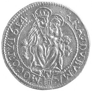 dukat 1614, Nagybánya, Aw: Stojący król i litery N-B, R...