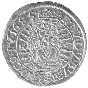 dukat 1685, Krzemnica, Aw: Stojący król i litery K-B, R...