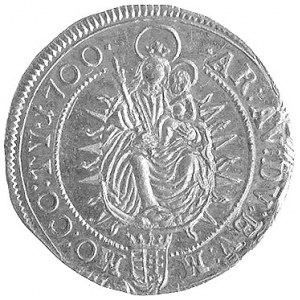 dukat 1700, Krzemnica, Aw: Stojący król i litery K-B, R...