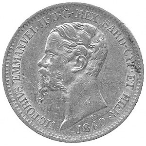 Wiktor Emanuel II 1849-1861, 20 lirów 1860, Genua, Fr. ...