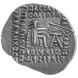 Partia- Artabanes II 10-38, drachma, Aw: Popiersie w di...