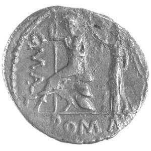 C. Caecilius Metellus 96 pne, denar, Aw: Głowa Apollina...